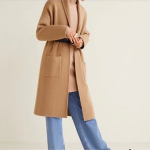 Mango Oversized Knit Coat with Pockets - New With Tags